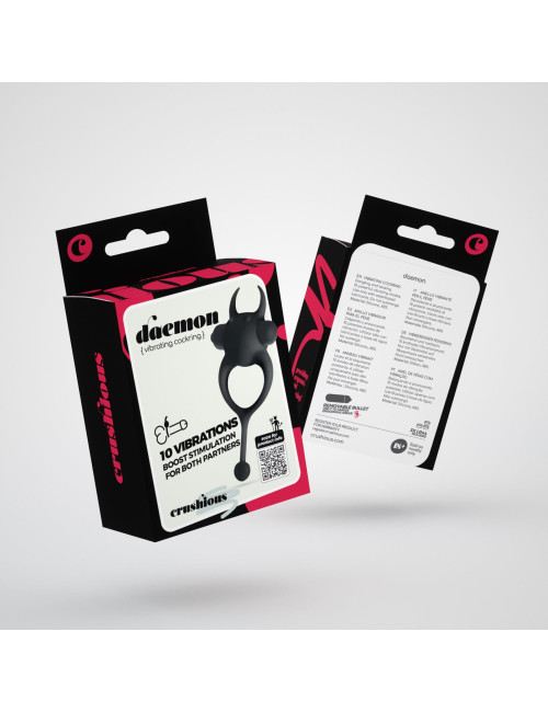 CRUSHIOUS DAEMON VIBRATING COCKRING BLACK