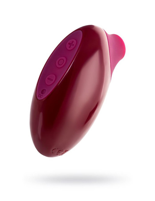 TOYFA A-Toys Myrty Clitoral Vacuum Stimulator, burgundy, 9.8 cm