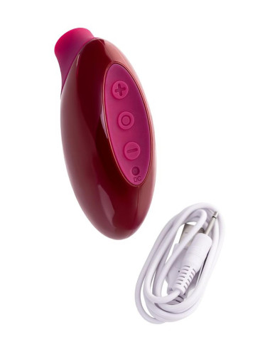 TOYFA A-Toys Myrty Clitoral Vacuum Stimulator, burgundy, 9.8 cm
