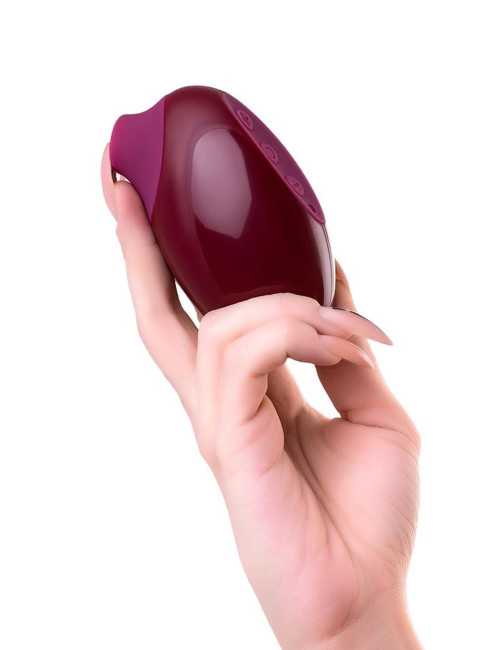 TOYFA A-Toys Myrty Clitoral Vacuum Stimulator, burgundy, 9.8 cm