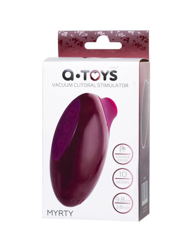 TOYFA A-Toys Myrty Clitoral Vacuum Stimulator, burgundy, 9.8 cm