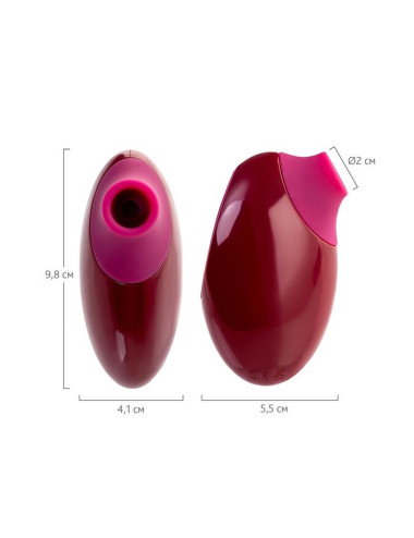TOYFA A-Toys Myrty Clitoral Vacuum Stimulator, burgundy, 9.8 cm