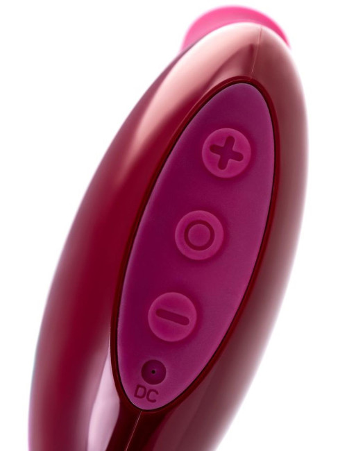 TOYFA A-Toys Myrty Clitoral Vacuum Stimulator, burgundy, 9.8 cm