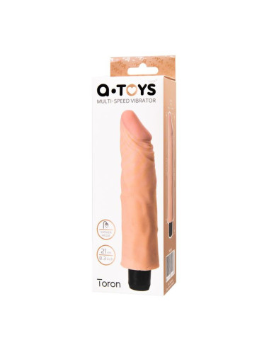 A-TOYS, Realistic vibrator, TPE, Multi-speed, 19 cm