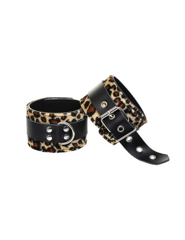 Anonymo handcuffs, PU leather, print, 19.5 cm