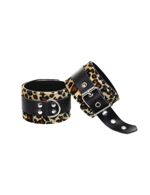 Anonymo handcuffs, PU leather, print, 19.5 cm