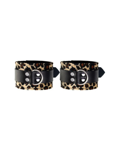 Anonymo handcuffs, PU leather, print, 19.5 cm