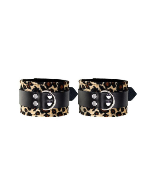 Anonymo handcuffs, PU leather, print, 19.5 cm