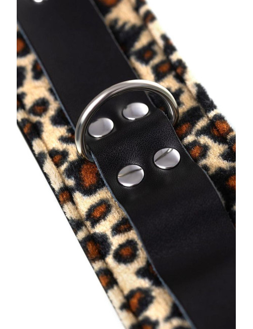 Anonymo handcuffs, PU leather, print, 19.5 cm