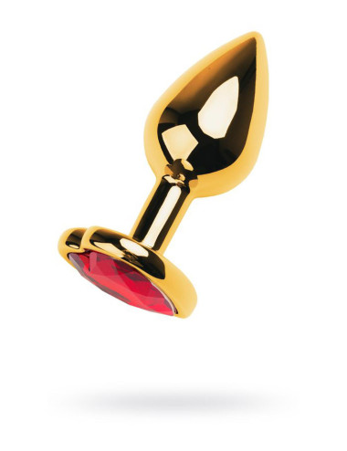 Gold anal plug with gem