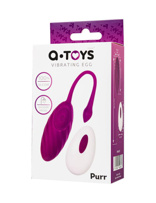 Vibrating egg A-Toys Purr, silicone, purple, 18 cm