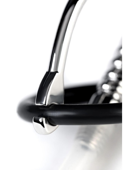 Urethral catheter TOYFA Metal, with replaceable securing rings, silicone, silver, 23cm