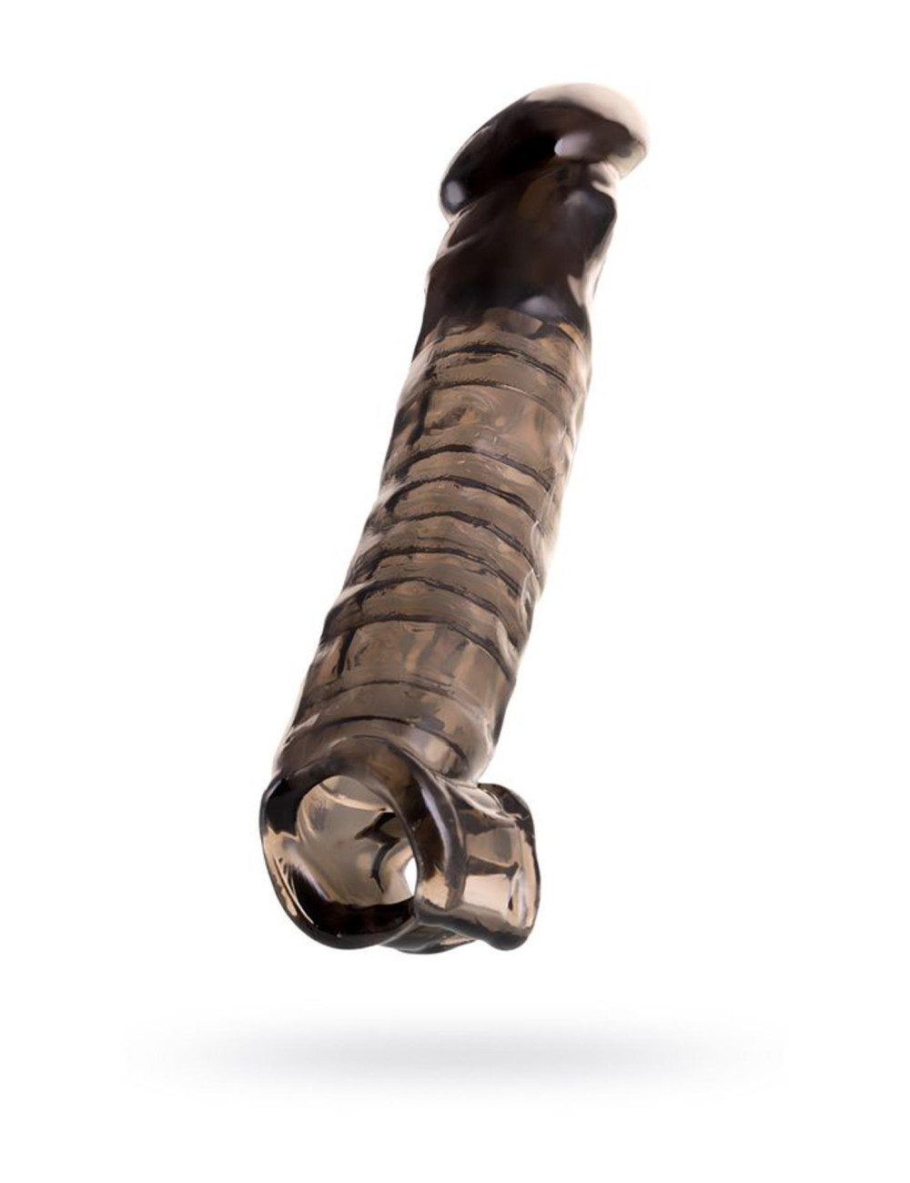 Sleeve ToyFa Xlover, to increase size, TPE, black,transparent , 22,5 cm