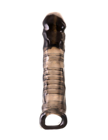 Sleeve ToyFa Xlover, to increase size, TPE, black,transparent , 22,5 cm