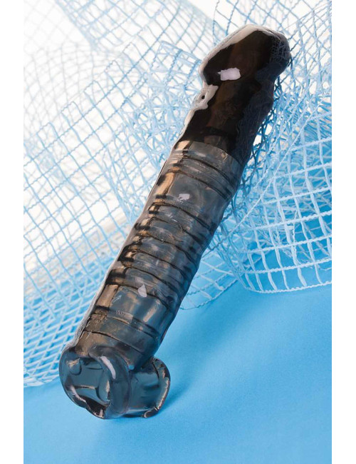 Sleeve ToyFa Xlover, to increase size, TPE, black,transparent , 22,5 cm