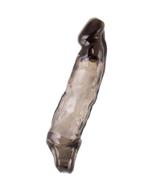 Sleeve ToyFa Xlover, to increase size, TPE, black,transparent , 19,5 cm