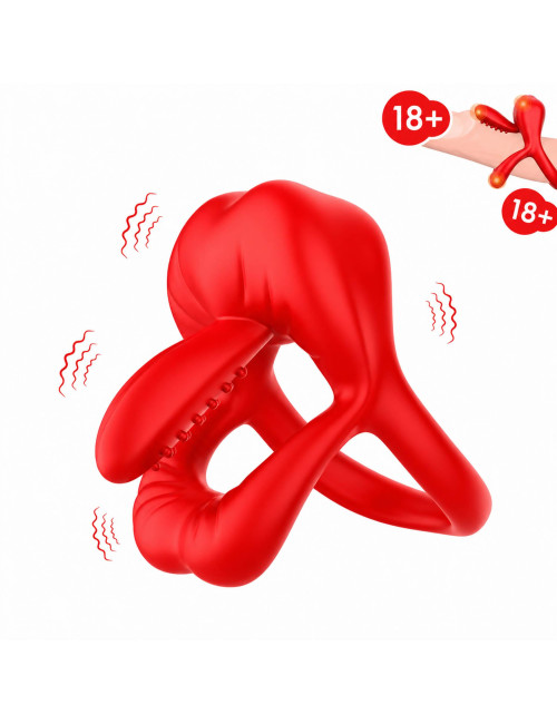 B - Series Joy Big Mouth Red - wibrator 9 funkcji