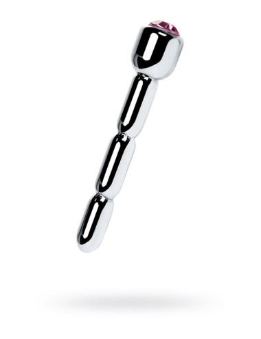 Urethral plug TOYFA Metal, with gem, average, silver