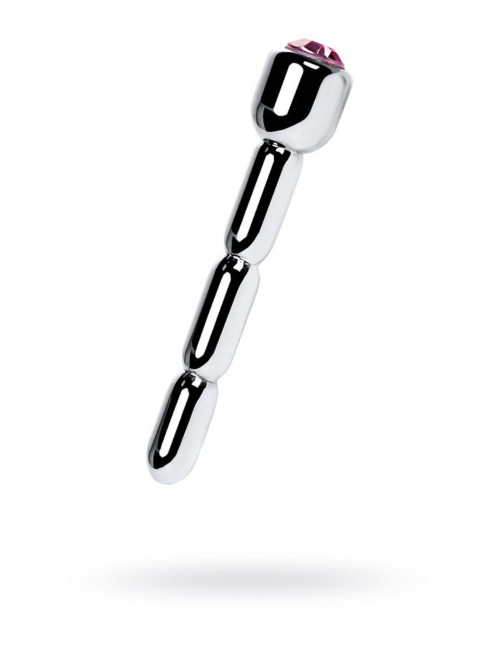 Urethral plug TOYFA Metal, with gem, average, silver