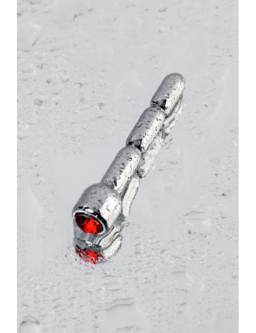 Urethral plug TOYFA Metal, with gem, average, silver