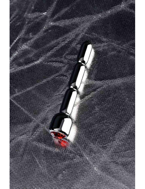 Urethral plug TOYFA Metal, with gem, average, silver