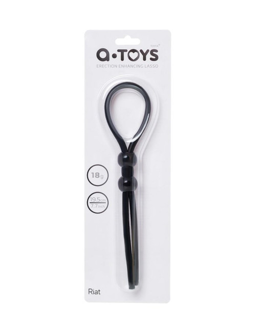 A-Toys by TOYFA Silikonowa pętla na penis z dwoma kulkami 19,5 cm