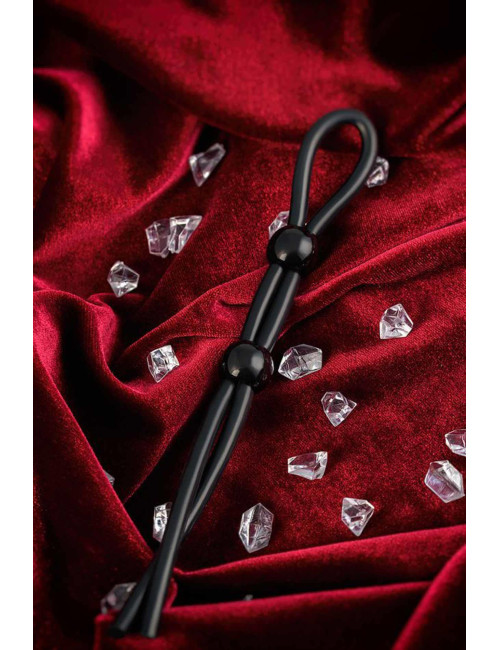 A-Toys by TOYFA Silikonowa pętla na penis z dwoma kulkami 19,5 cm