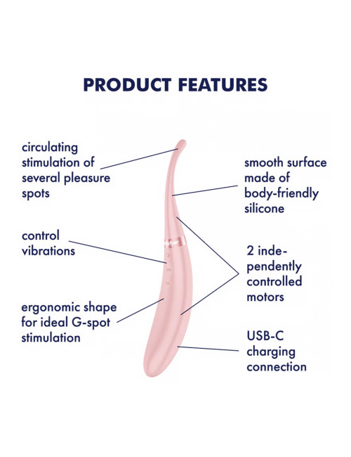Satisfyer Tip Tease - Różowy masażer punktowy