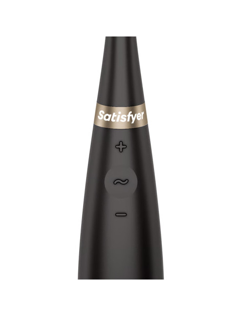 Satisfyer Tip Tease - Czarny elegancki masażer