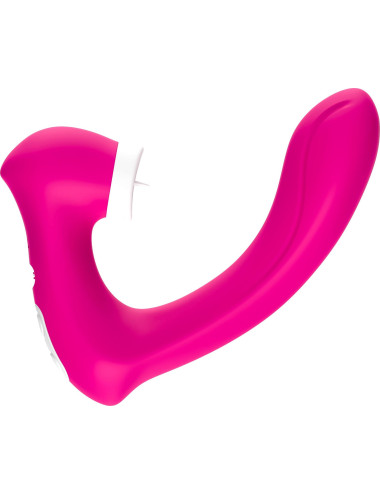 Stymulator silicone 2*9 vibration function Rose Red
