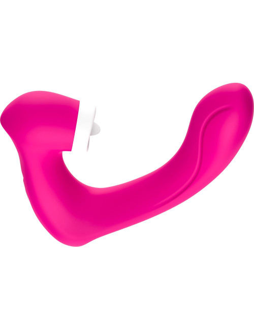 Stymulator silicone 2*9 vibration function Rose Red