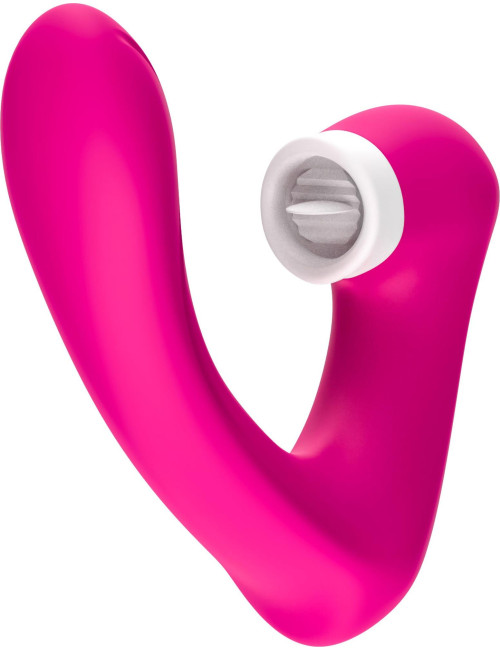 Stymulator silicone 2*9 vibration function Rose Red