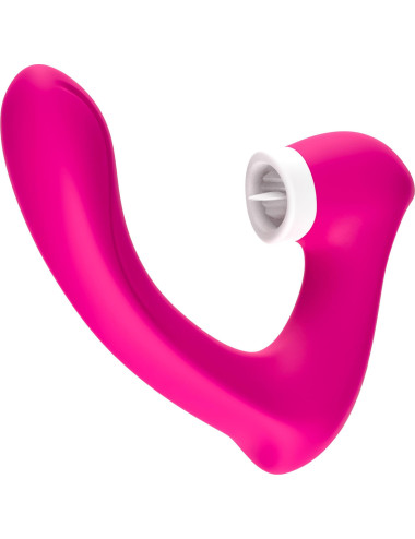 Stymulator silicone 2*9 vibration function Rose Red