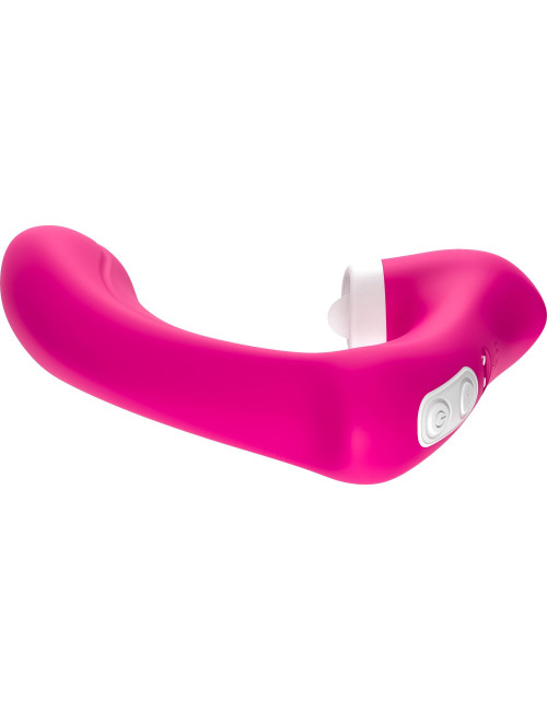 Stymulator silicone 2*9 vibration function Rose Red