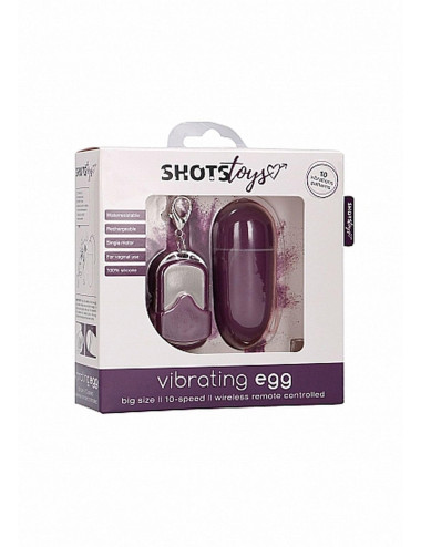 10 Speed Remote Vibrating Egg - Big - Purple