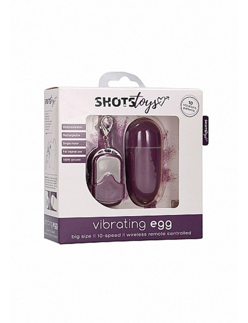 ShotsToys Fioletowe jajeczko wibrujące z pilotem (Duże)