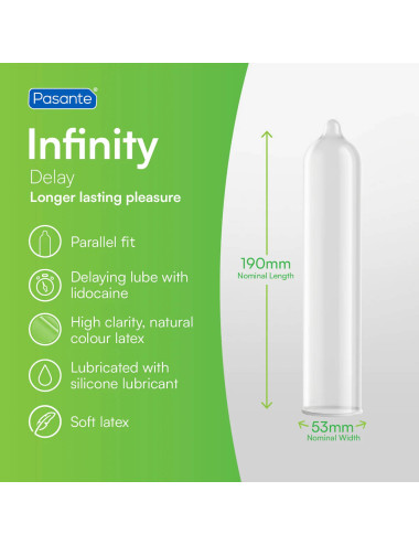 Pasante Delay/Infinity Condoms 12 pcs