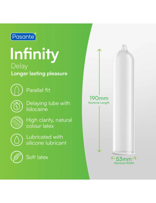 Pasante Delay/Infinity Condoms 12 pcs