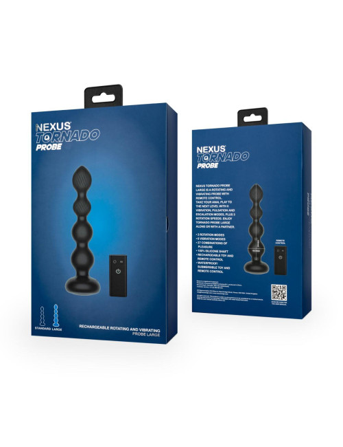Nexus - TORNADO Rotating Beaded Probe Large - Black