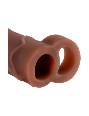 FANTASY X-TENSIONS PERFECT 2 INCH EXTENSION WITH BALL STRAP BROWN