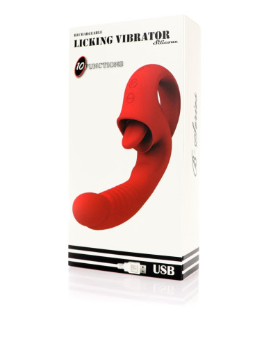 Wibrator - Rechargeable Licking Vibrator USB 10 Functions