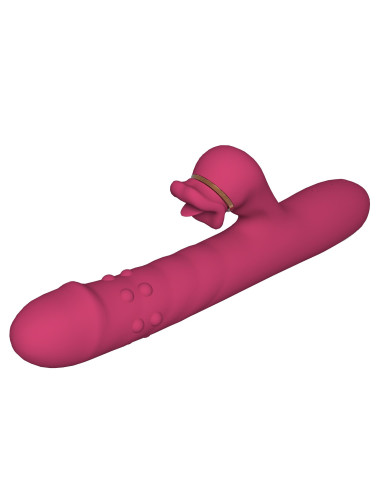 Silicone Vibrator - 7 rotating functions and 7 licking functions