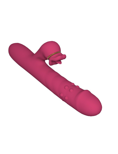 Silicone Vibrator - 7 rotating functions and 7 licking functions