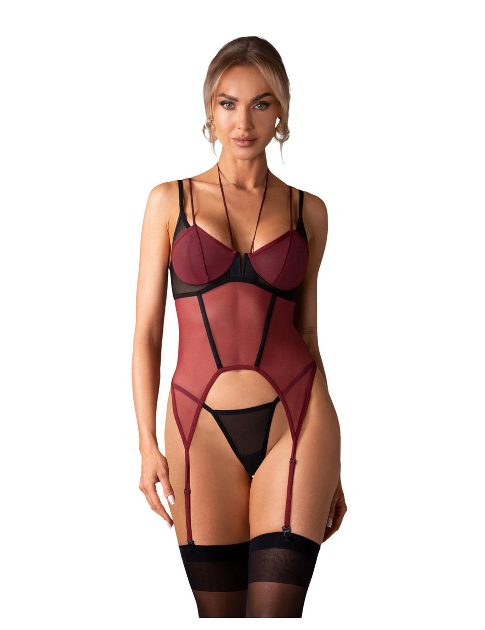 Obsessive Parisel Gorset i Stringi 2XL/3XL