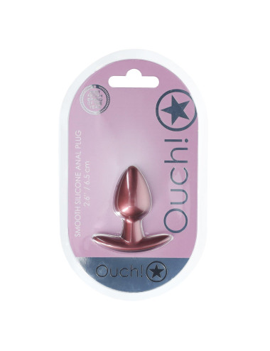 Smooth Silicone Anal Plug - Small - 2.6 / 6,5 cm - Rose Gold