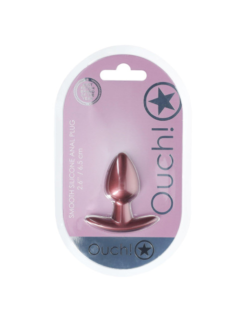 Smooth Silicone Anal Plug - Small - 2.6 / 6,5 cm - Rose Gold