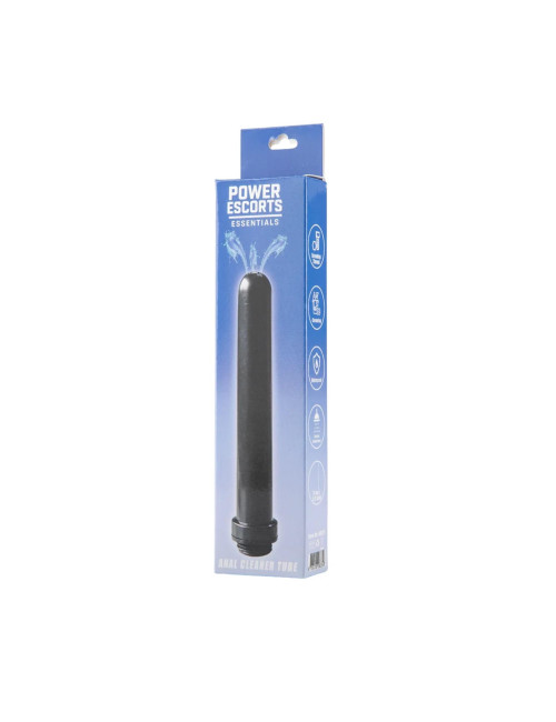 Power Escorts - BR277 - Anal Cleaner Tube Pro – Black, 15 cm / 5.9 Inch