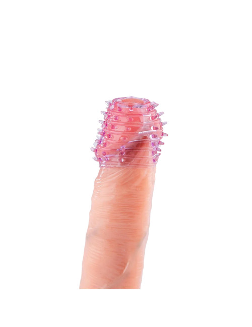 Power Escorts - BR339 - Textured Penis Sleeves – 2-Pack Pink Purple