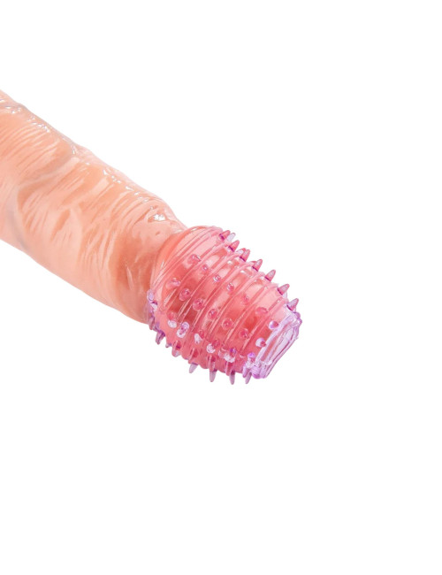 Power Escorts - BR339 - Textured Penis Sleeves – 2-Pack Pink Purple
