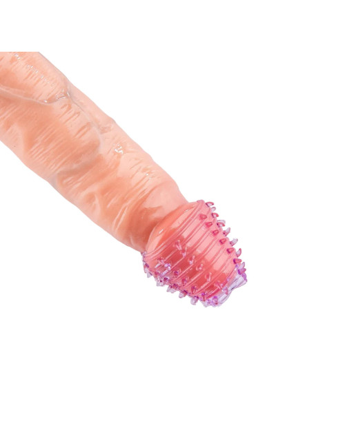 Power Escorts - BR339 - Textured Penis Sleeves – 2-Pack Pink Purple
